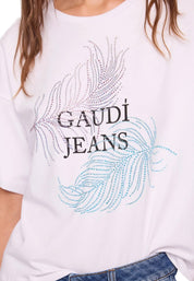 T-shirt Bianco Gaudi Jeans