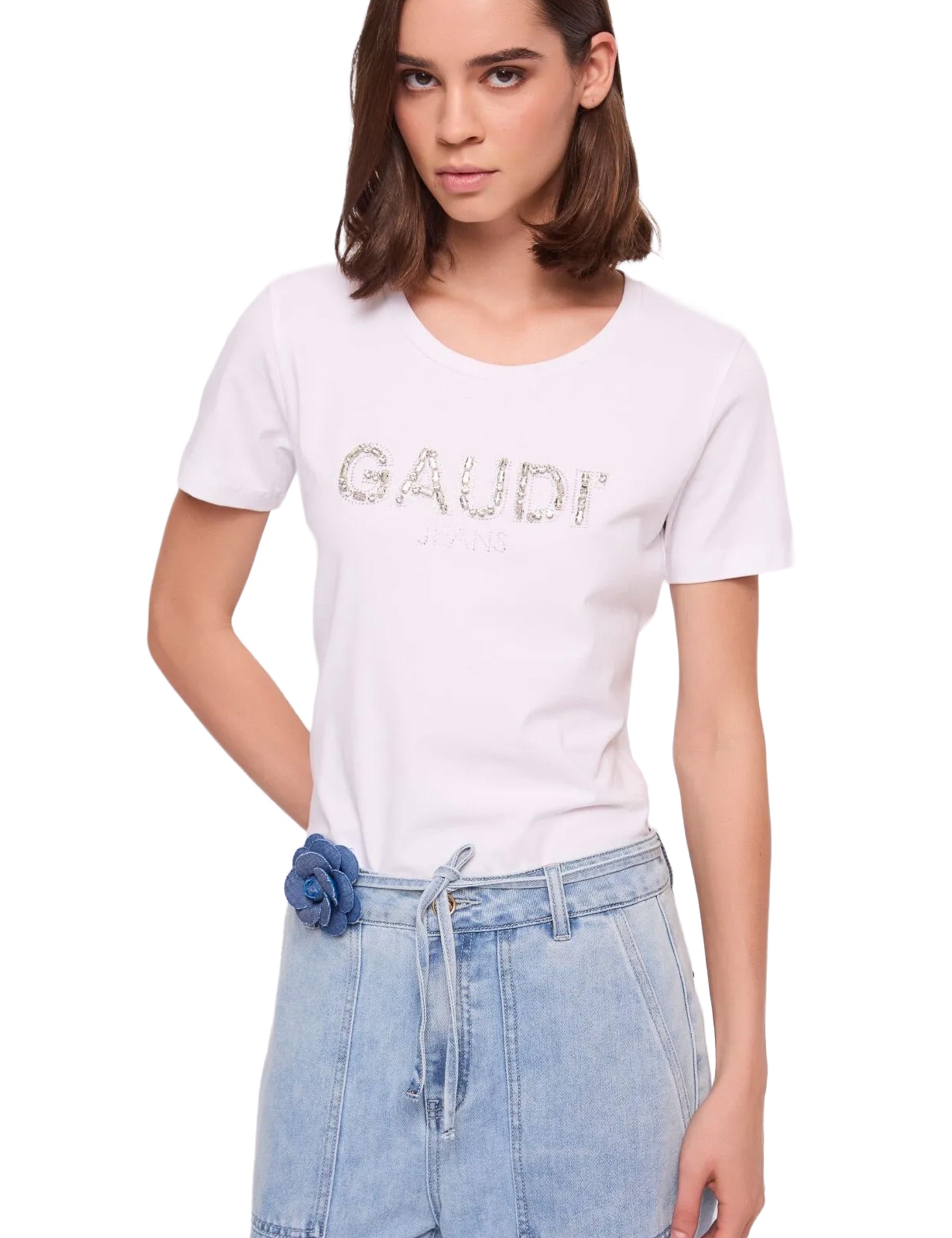 T-shirt Bianco Gaudi Jeans