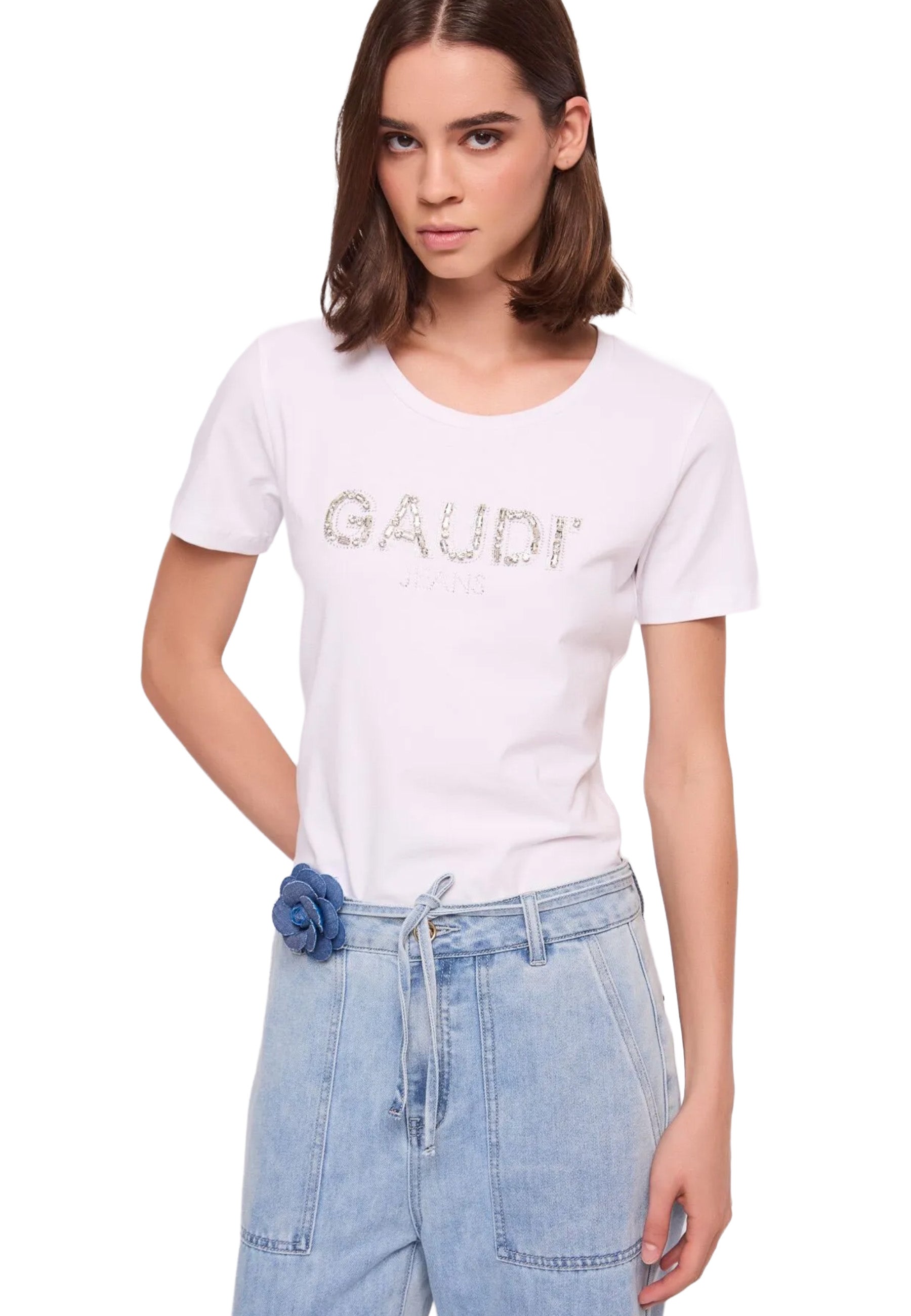 T-shirt Bianco Gaudi Jeans