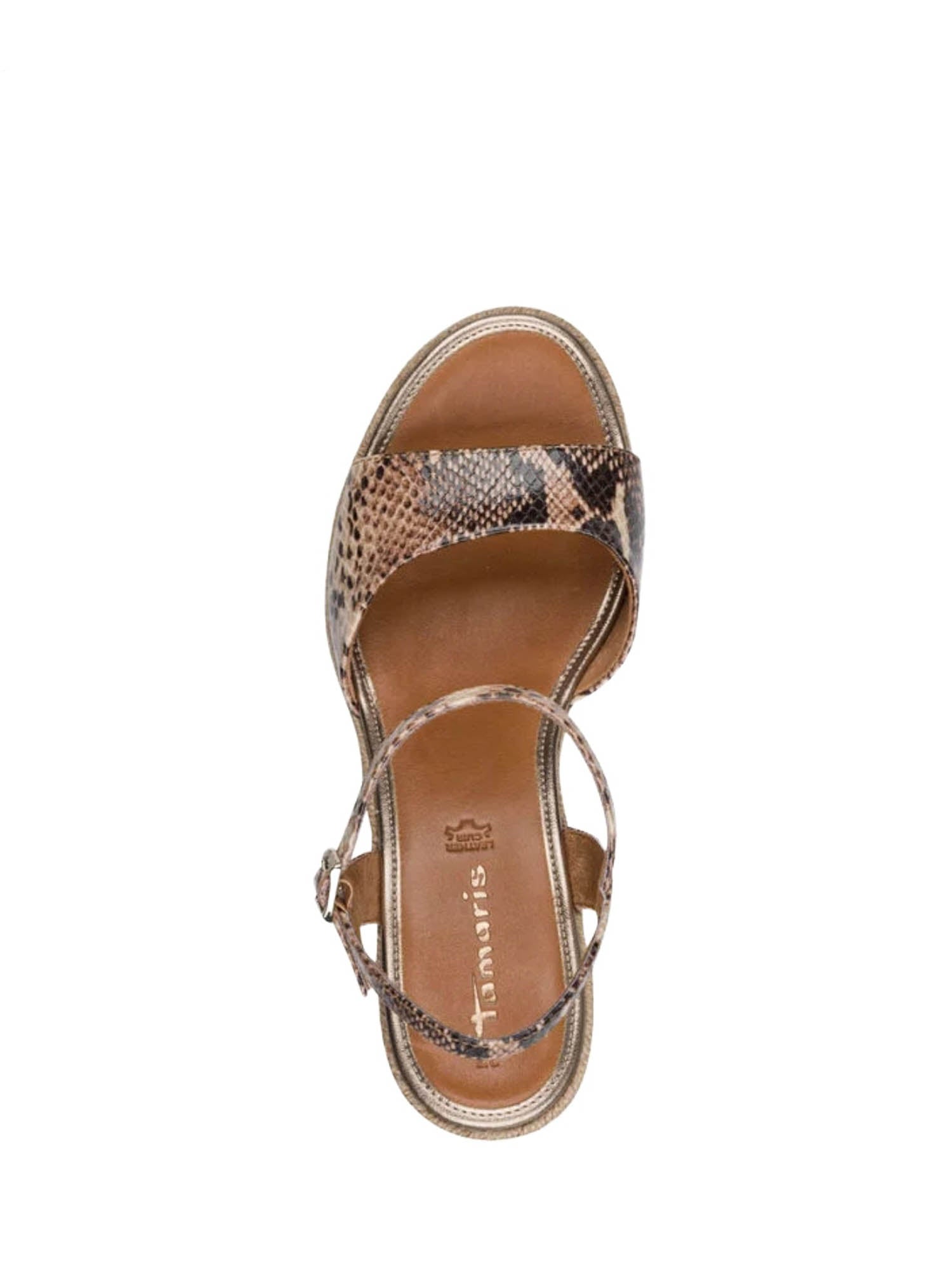 Sandali zeppa Marrone Tamaris