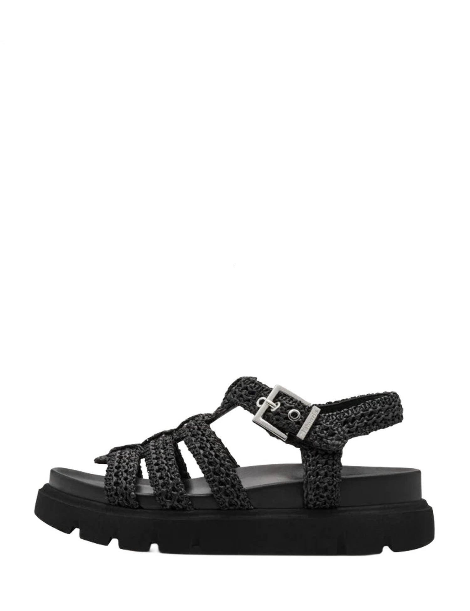 Sandali zeppa Nero Tamaris