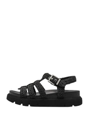 Sandali zeppa Nero Tamaris