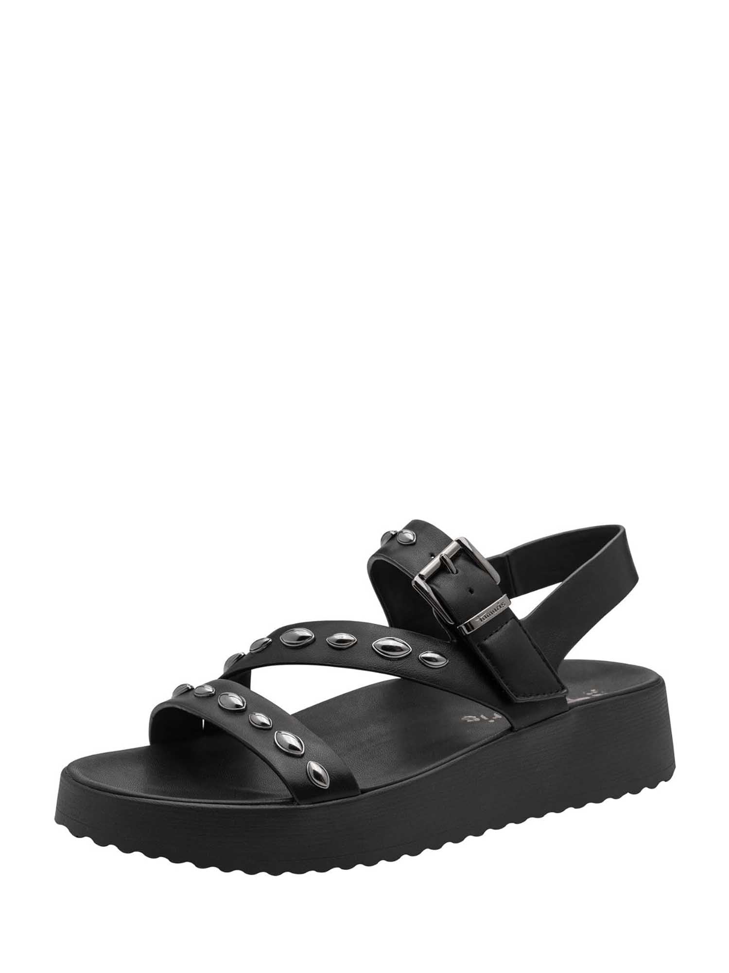 Sandali zeppa Nero Tamaris