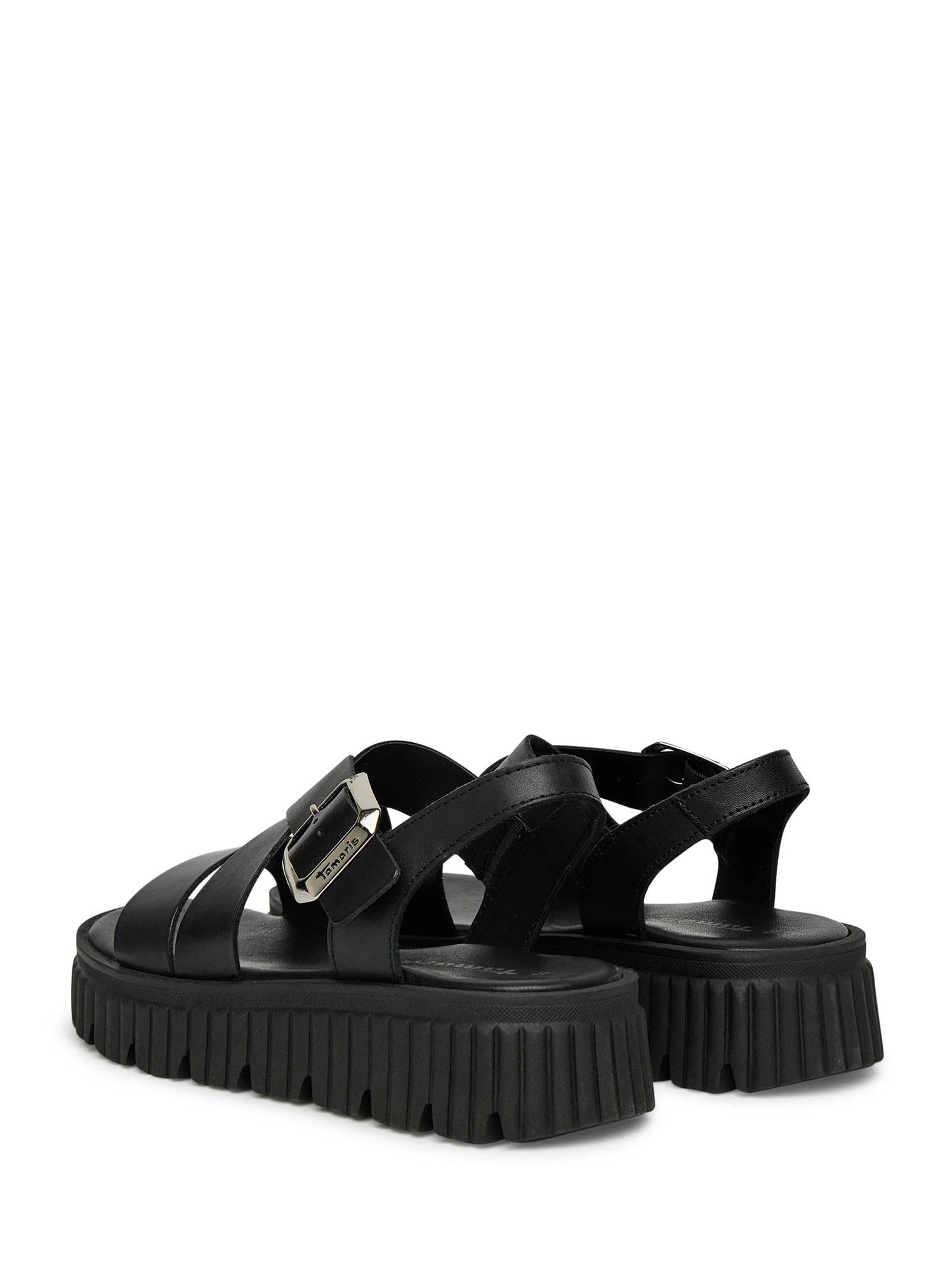 Sandali zeppa Nero Tamaris