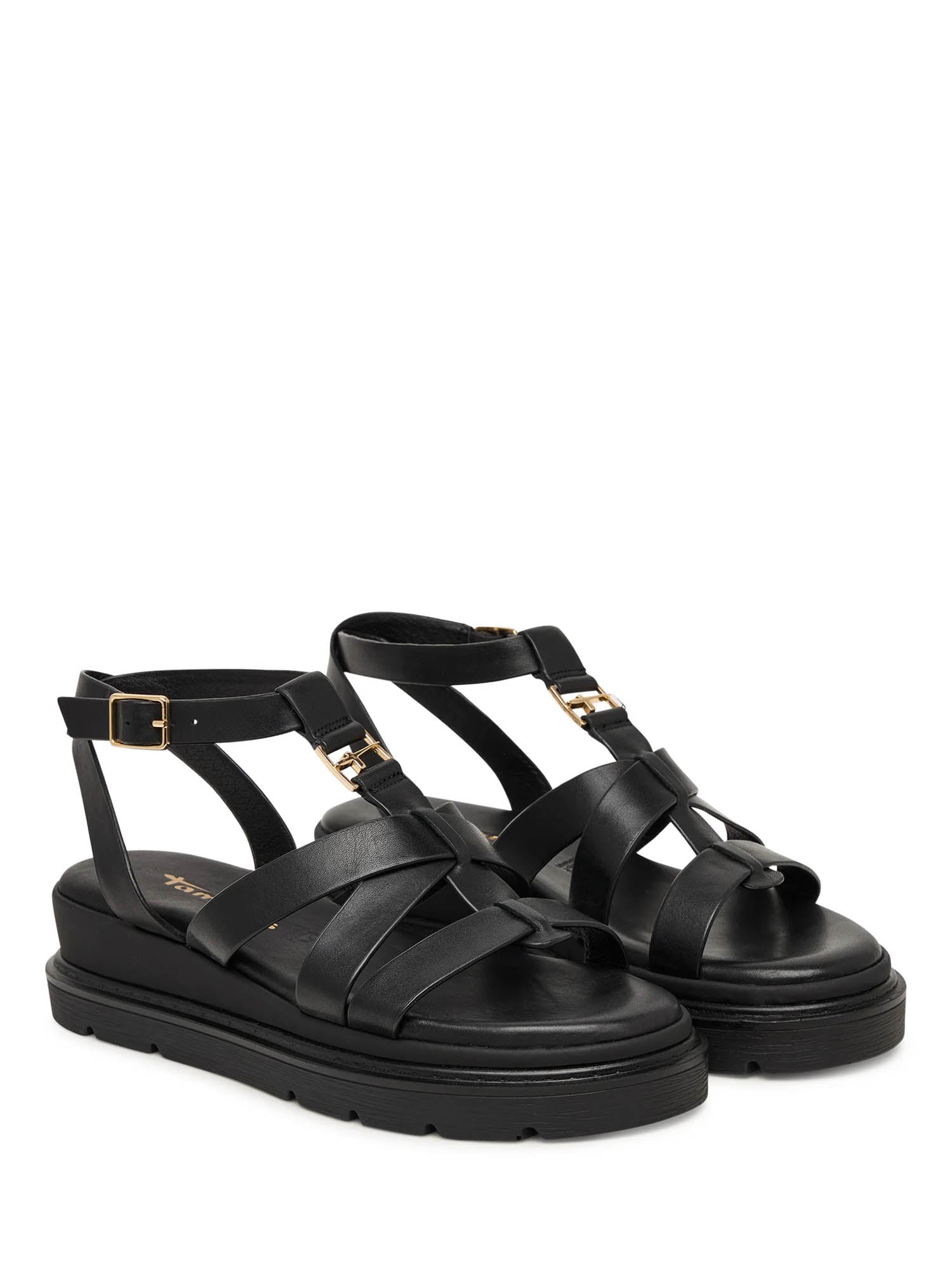 Sandali zeppa Nero Tamaris