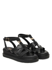 Sandali zeppa Nero Tamaris
