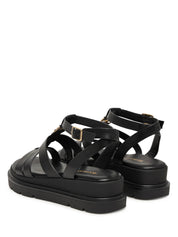 Sandali zeppa Nero Tamaris
