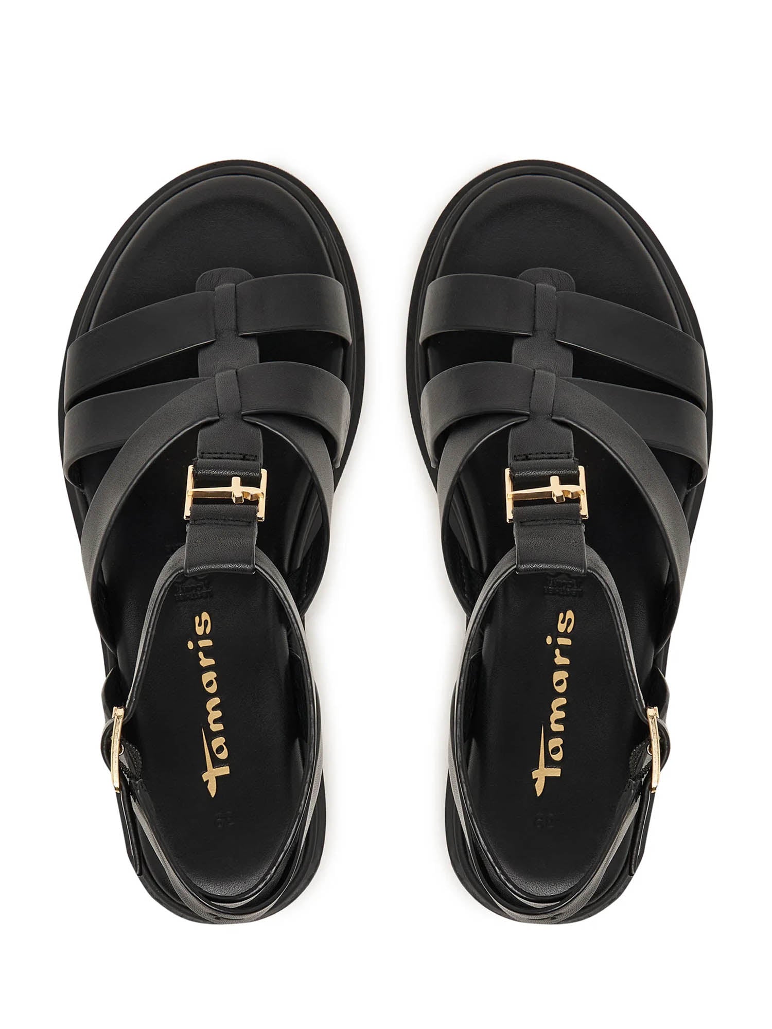 Sandali zeppa Nero Tamaris