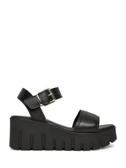 Sandali zeppa Nero Tamaris