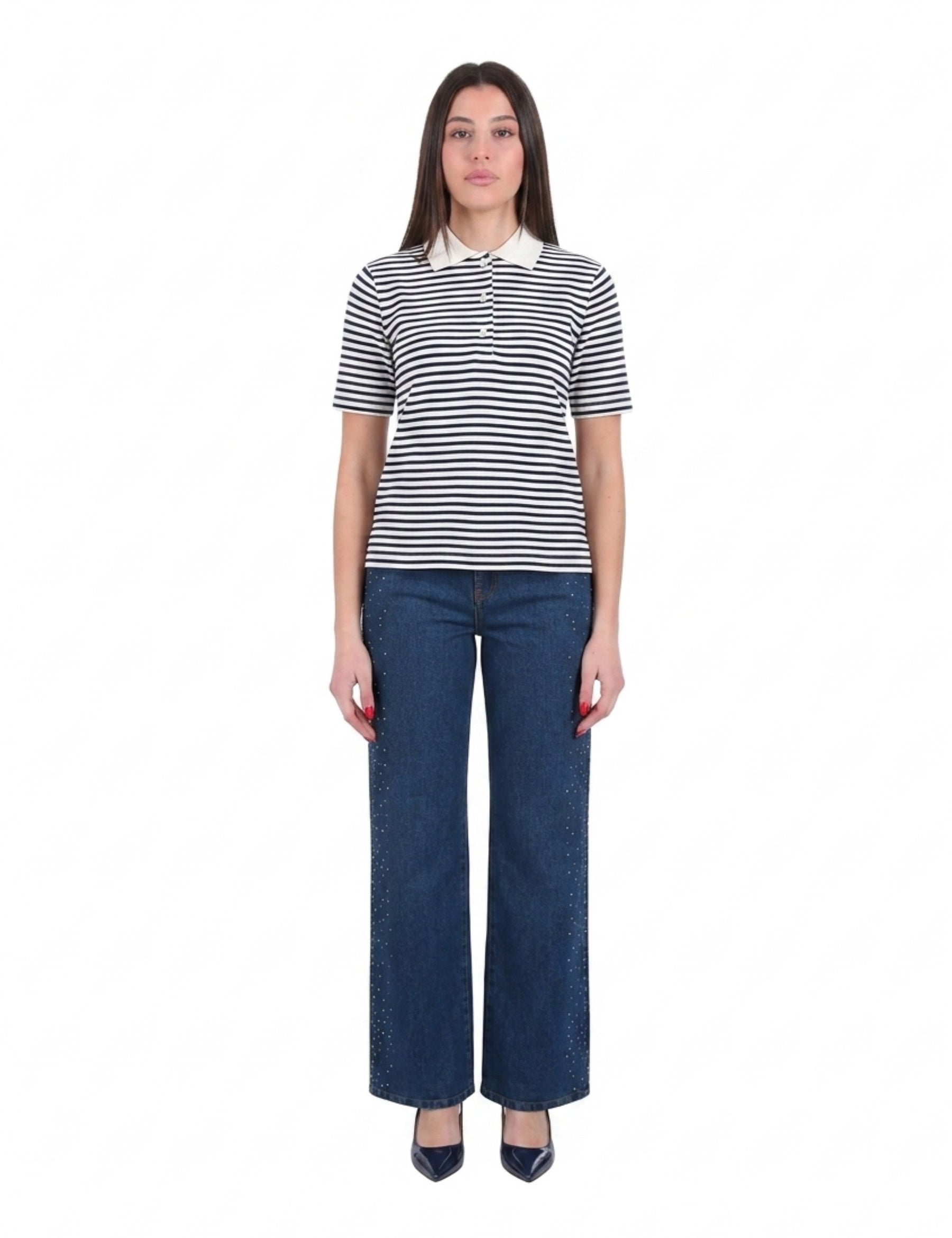 Polo Blu Bianco Pennyblack