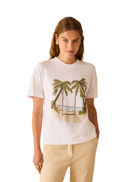 T-shirt Bianco Verde Pennyblack