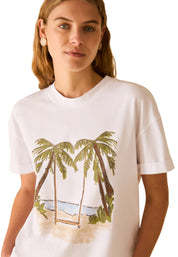 T-shirt Bianco Verde Pennyblack
