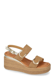 Sandali zeppa Marrone Chiaro Valleverde