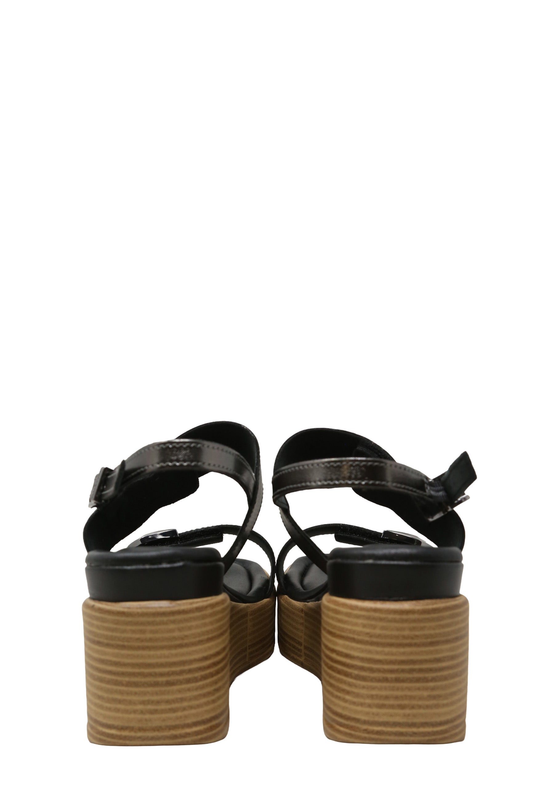 Sandali zeppa Nero Valleverde