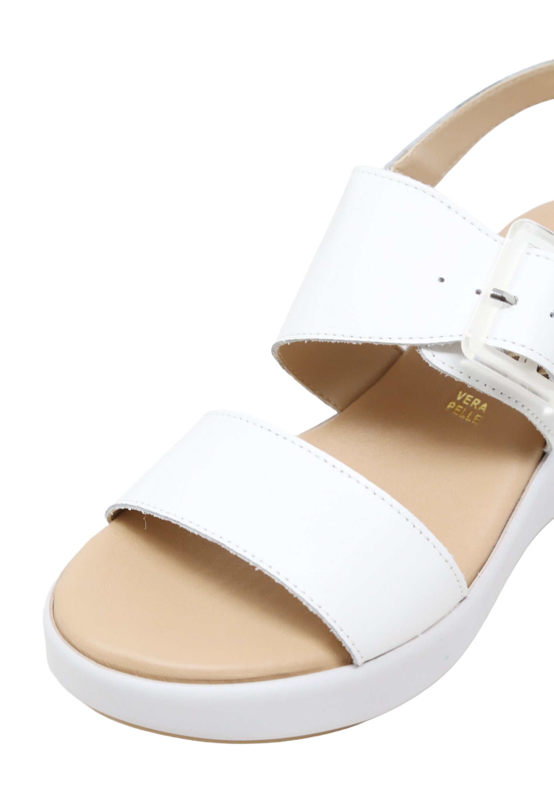 Sandali zeppa Bianco Valleverde
