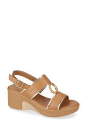 Sandali zeppa Marrone Chiaro Valleverde