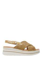 Sandali zeppa Beige Valleverde