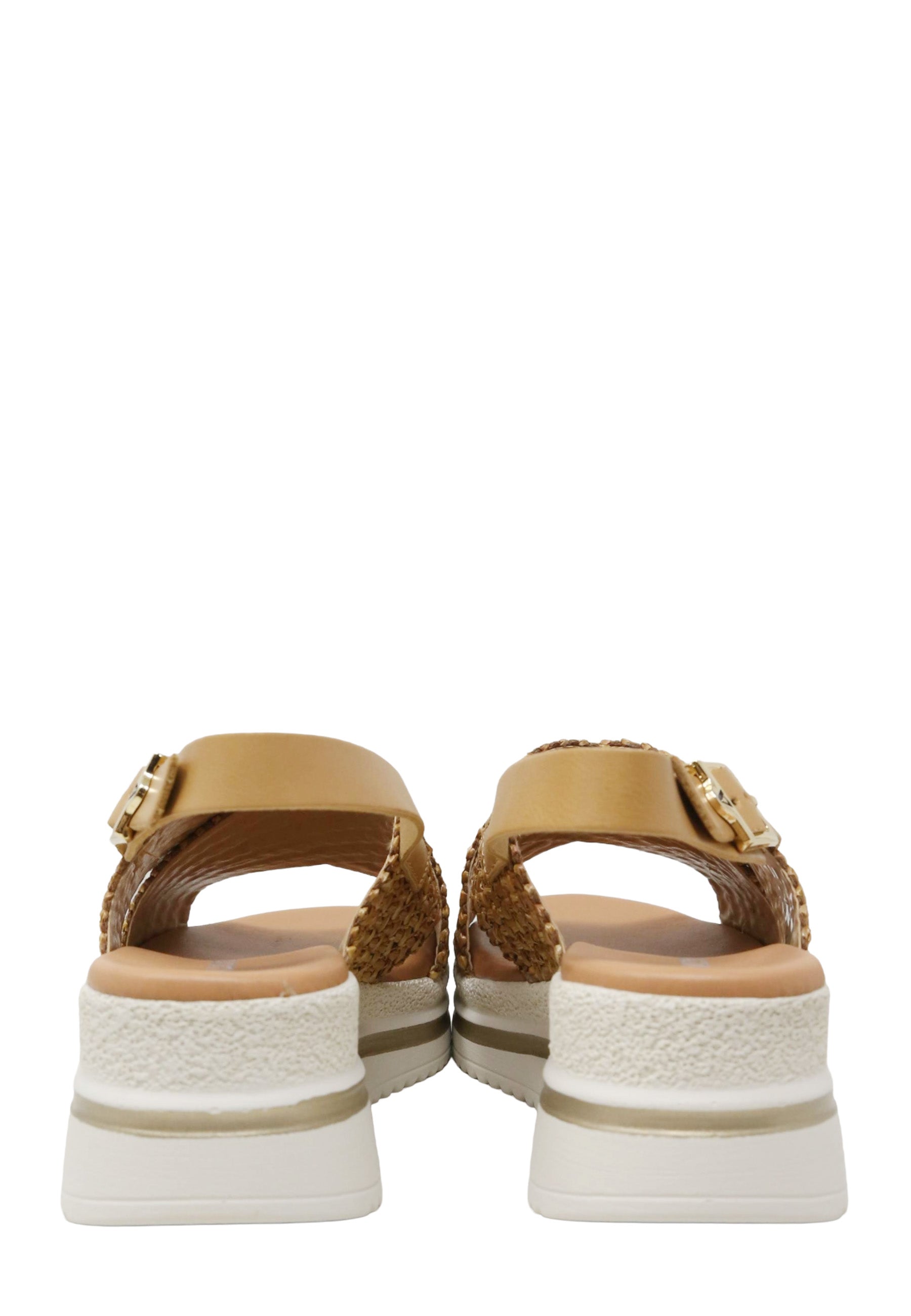 Sandali zeppa Beige Valleverde