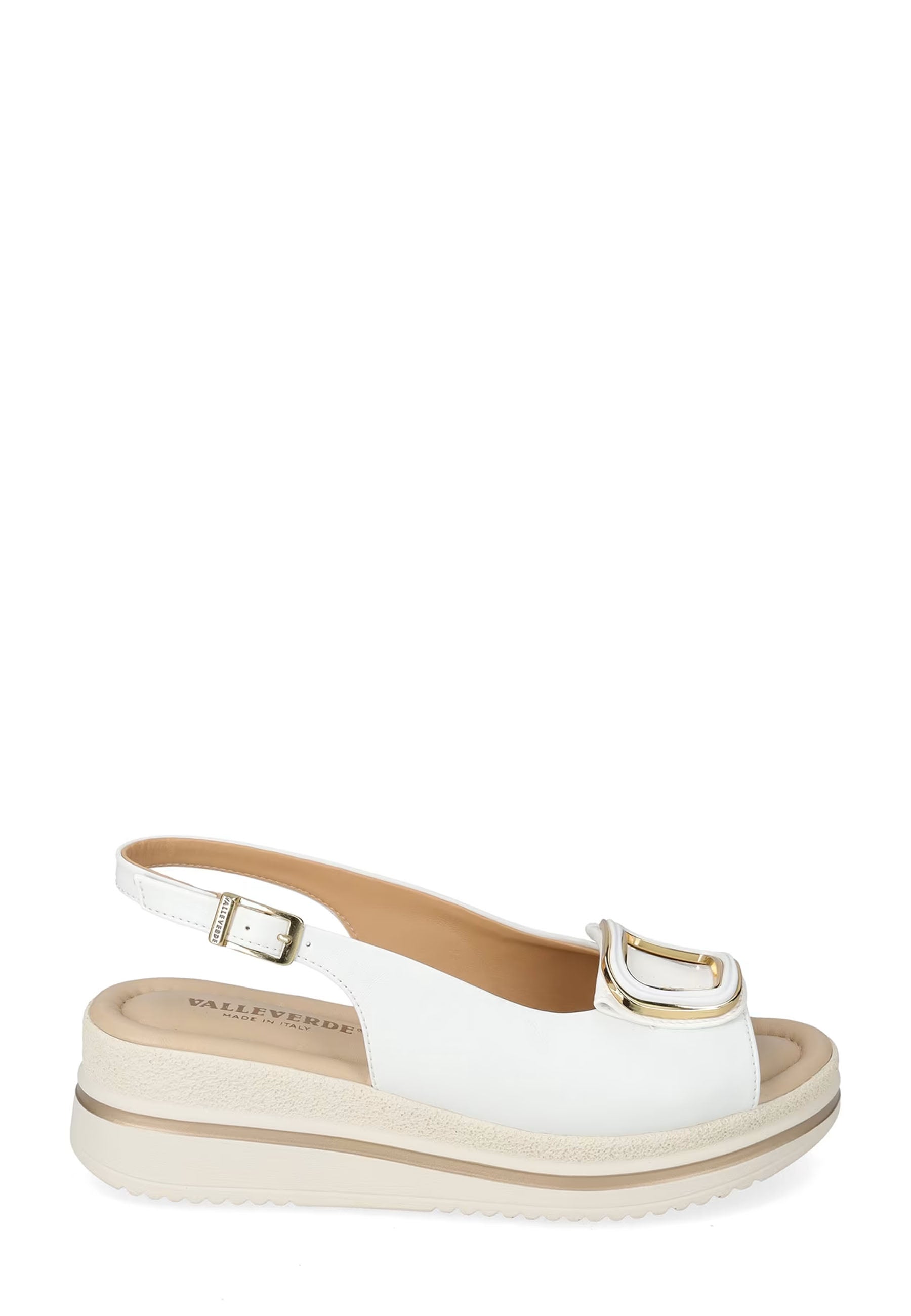Sandali zeppa Bianco Valleverde