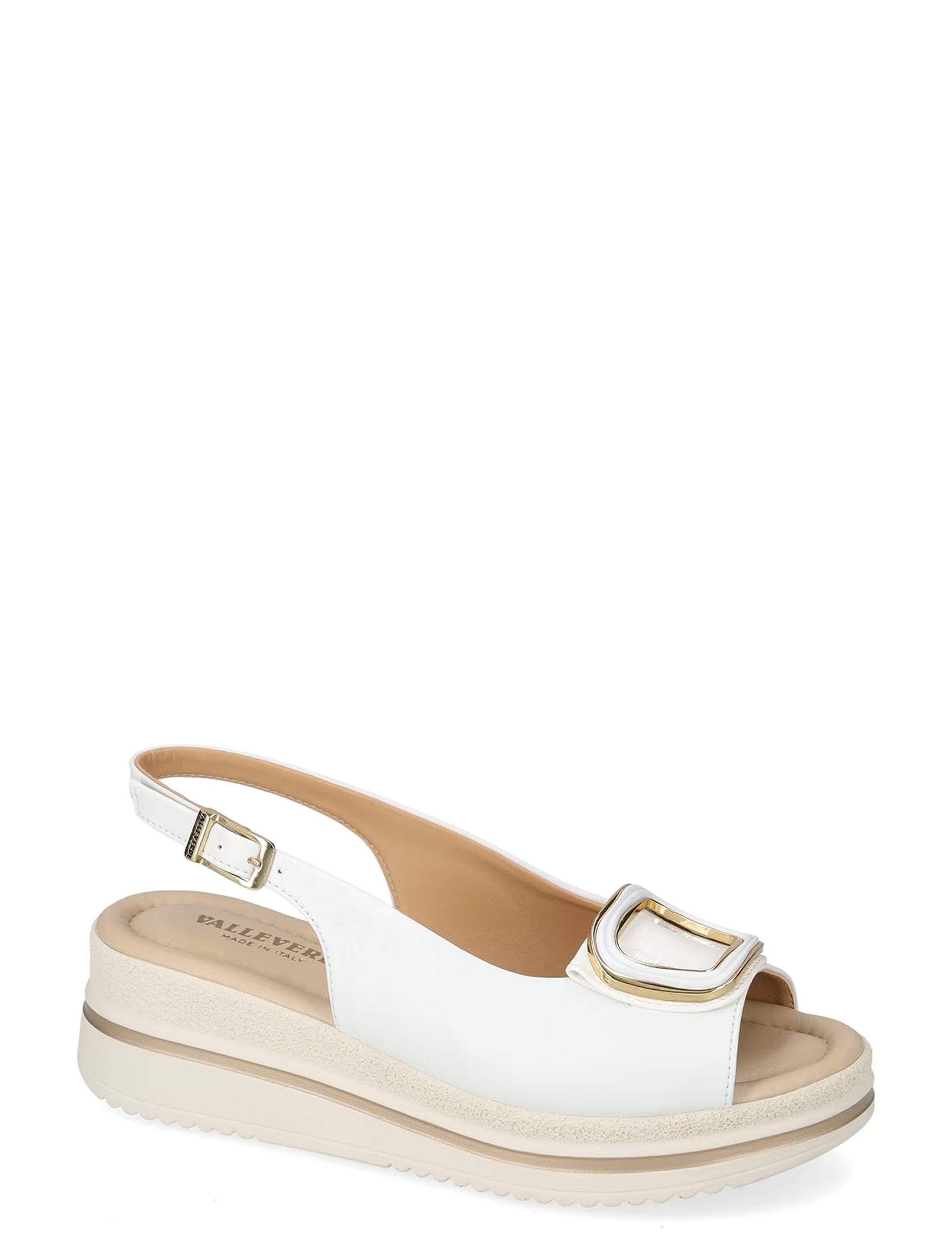 Sandali zeppa Bianco Valleverde