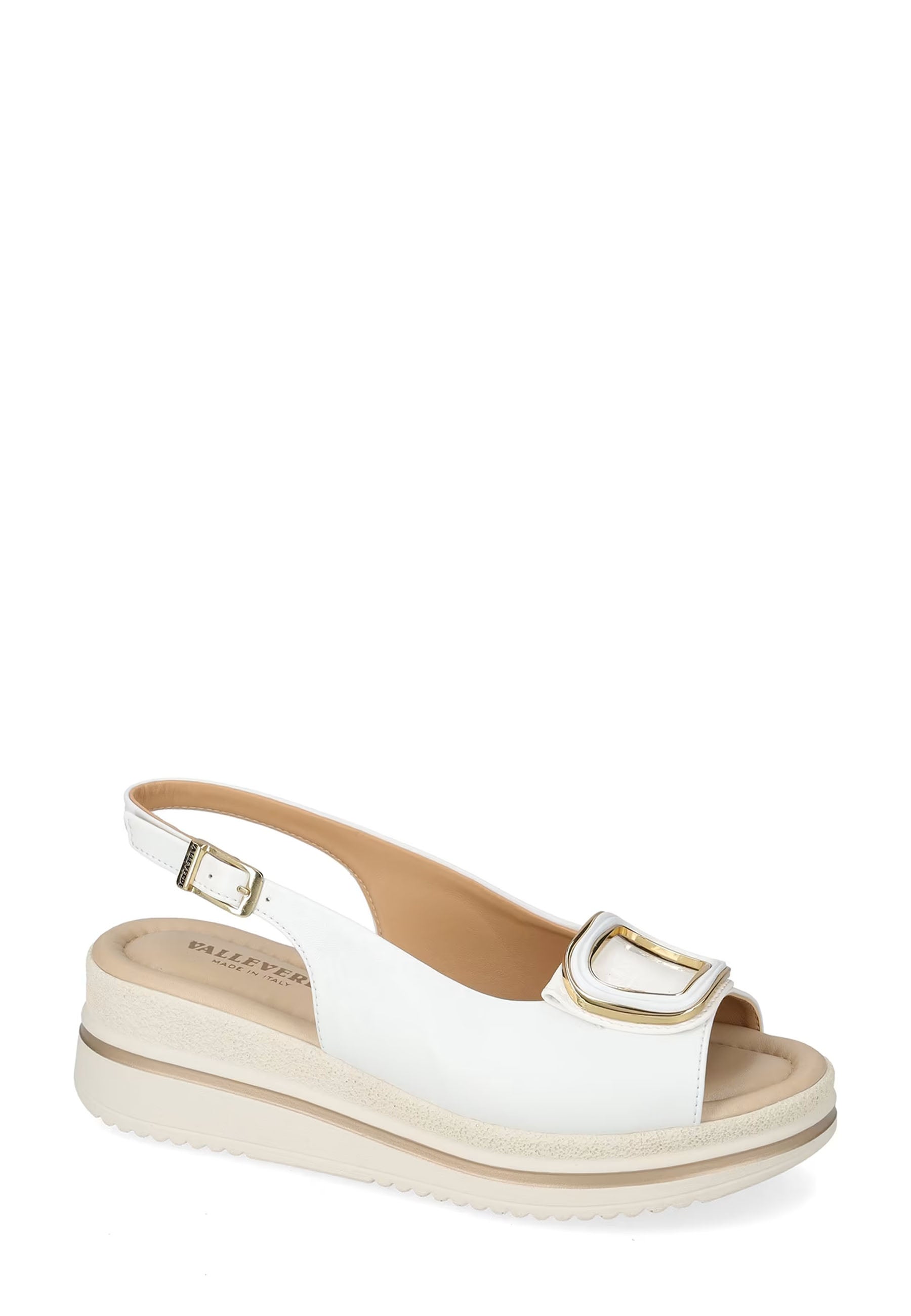 Sandali zeppa Bianco Valleverde