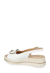 Sandali zeppa Bianco Valleverde
