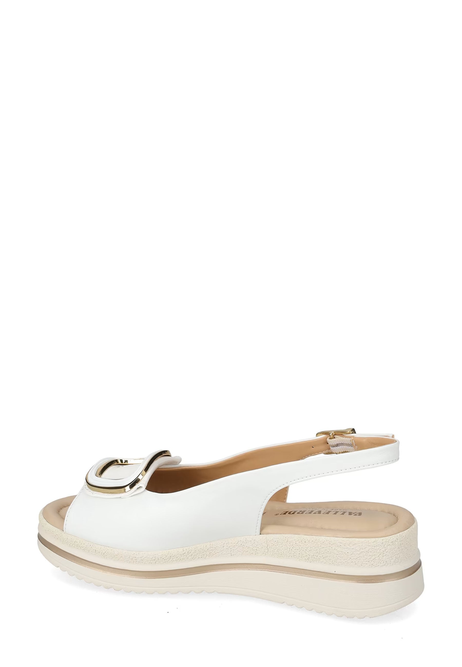 Sandali zeppa Bianco Valleverde