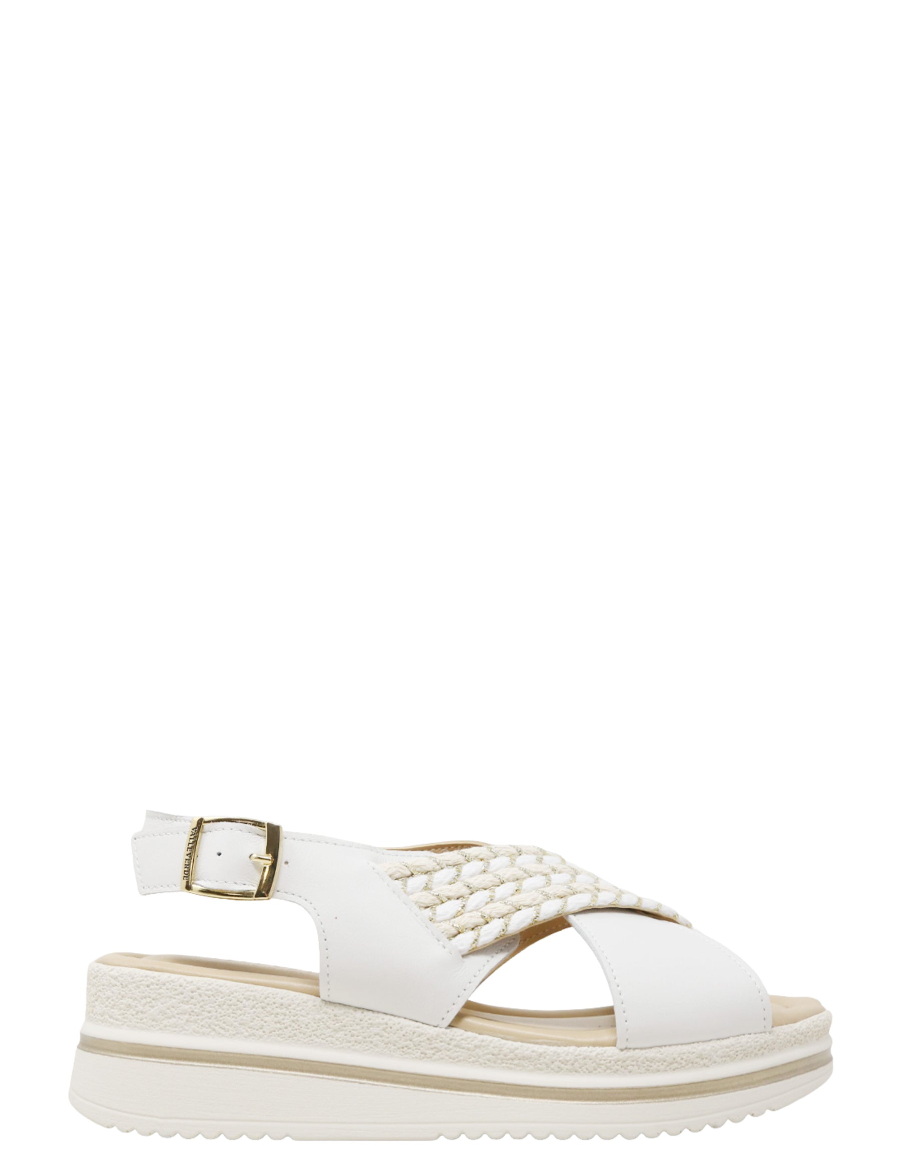 Sandali zeppa Bianco Valleverde