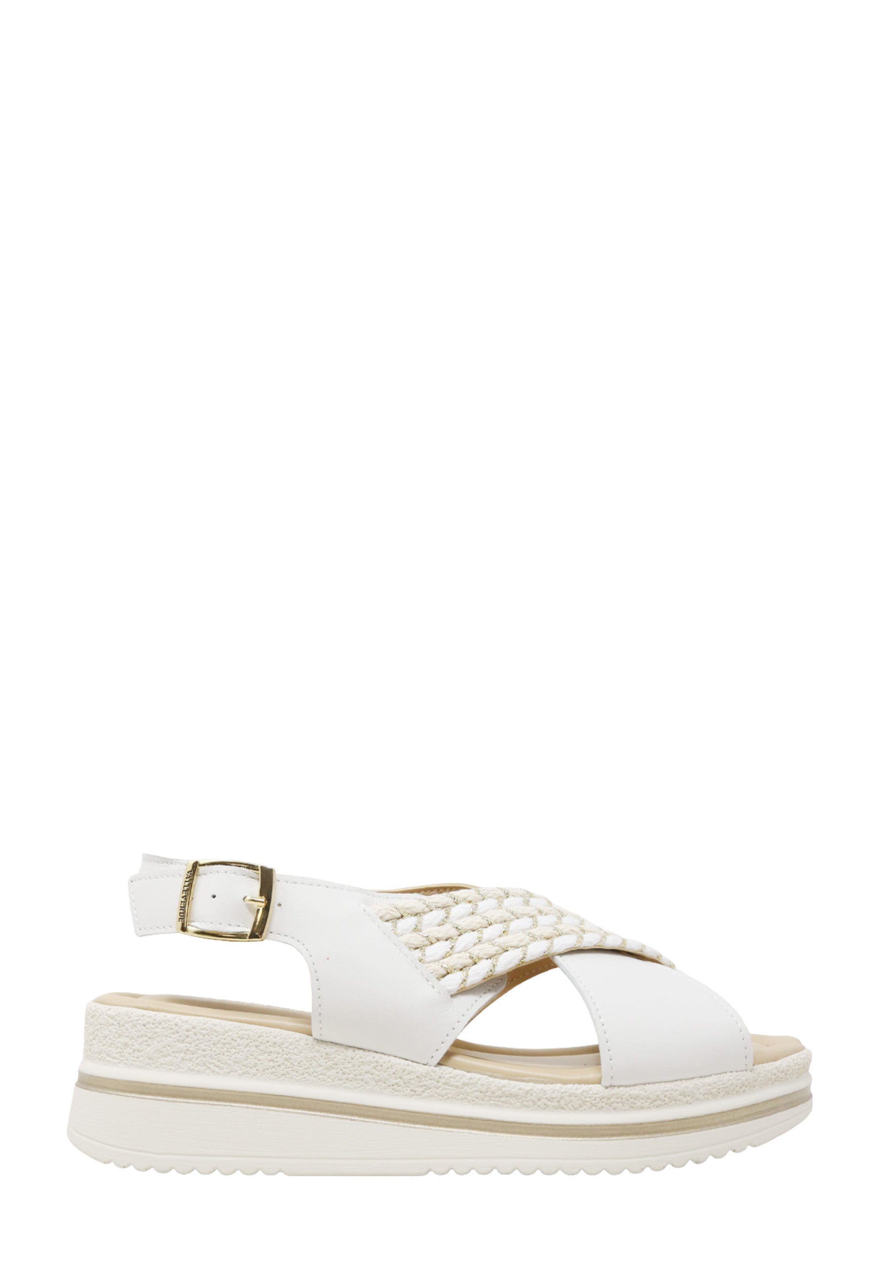 Sandali zeppa Bianco Valleverde