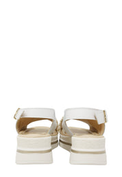 Sandali zeppa Bianco Valleverde