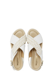 Sandali zeppa Bianco Valleverde
