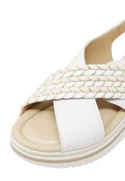 Sandali zeppa Bianco Valleverde