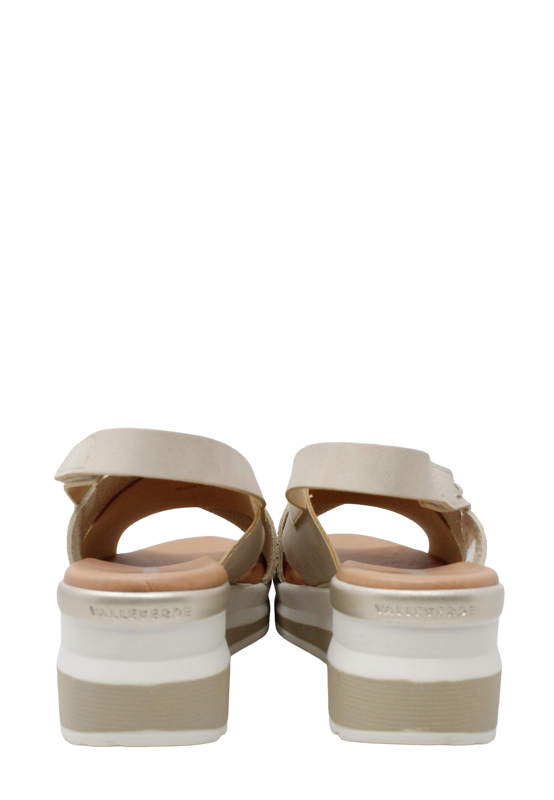 Sandali zeppa Beige Valleverde