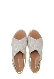 Sandali zeppa Beige Valleverde