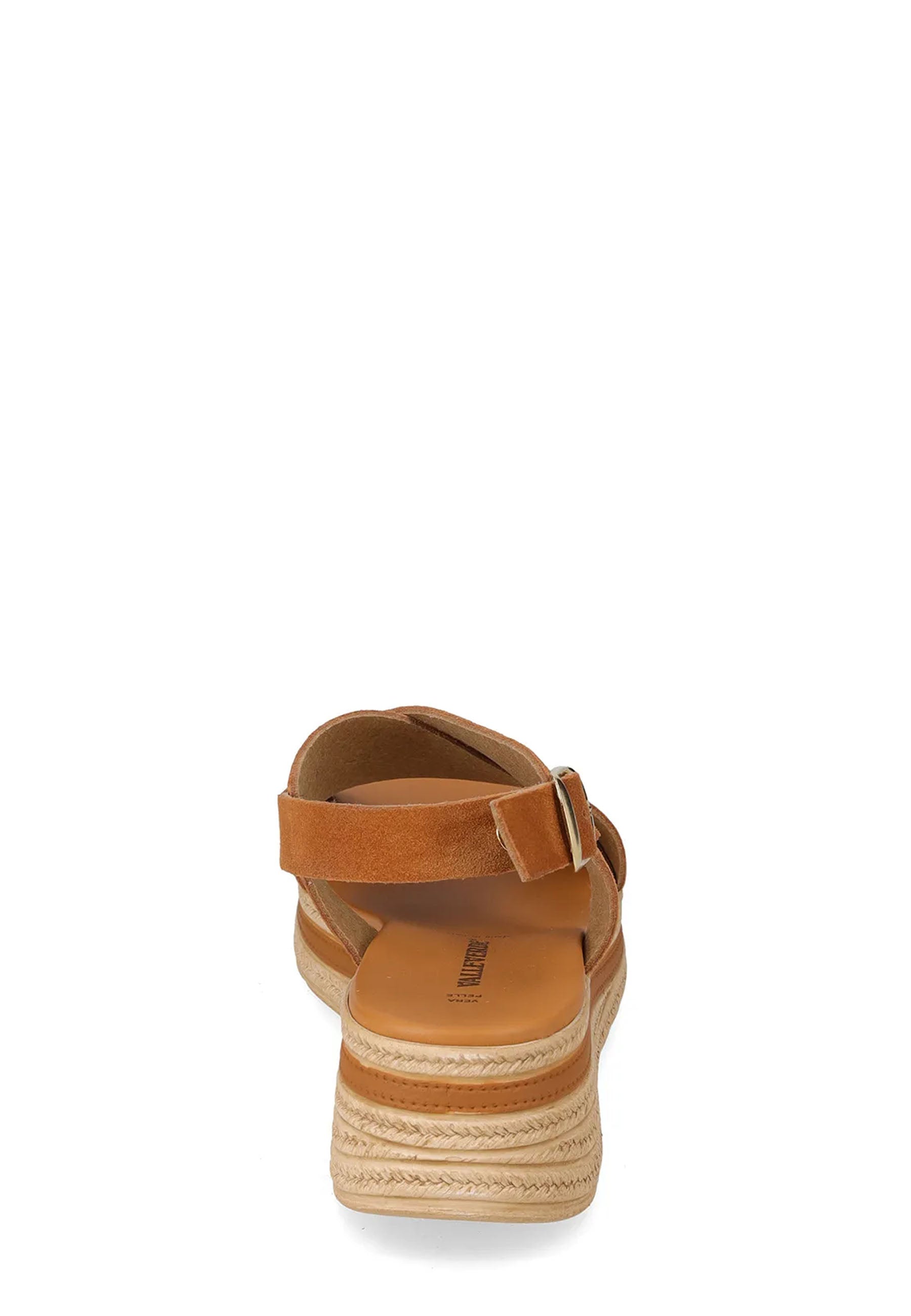 Sandali zeppa Marrone Chiaro Valleverde