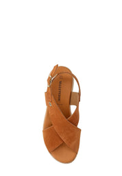 Sandali zeppa Marrone Chiaro Valleverde