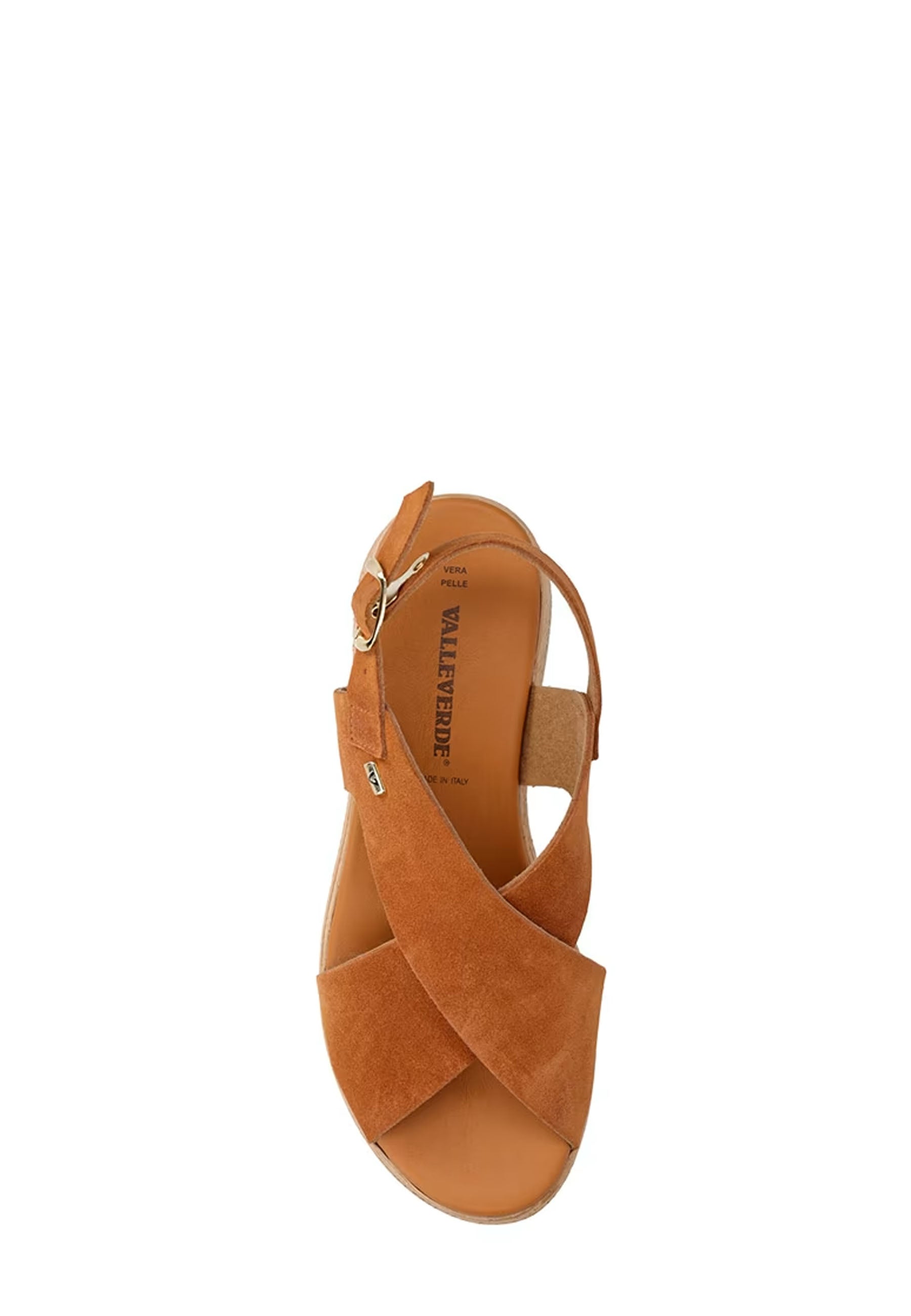 Sandali zeppa Marrone Chiaro Valleverde