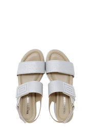 Sandali zeppa Argento Valleverde