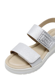 Sandali zeppa Argento Valleverde