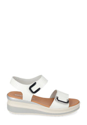 Sandali zeppa Bianco Valleverde