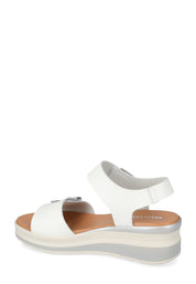 Sandali zeppa Bianco Valleverde