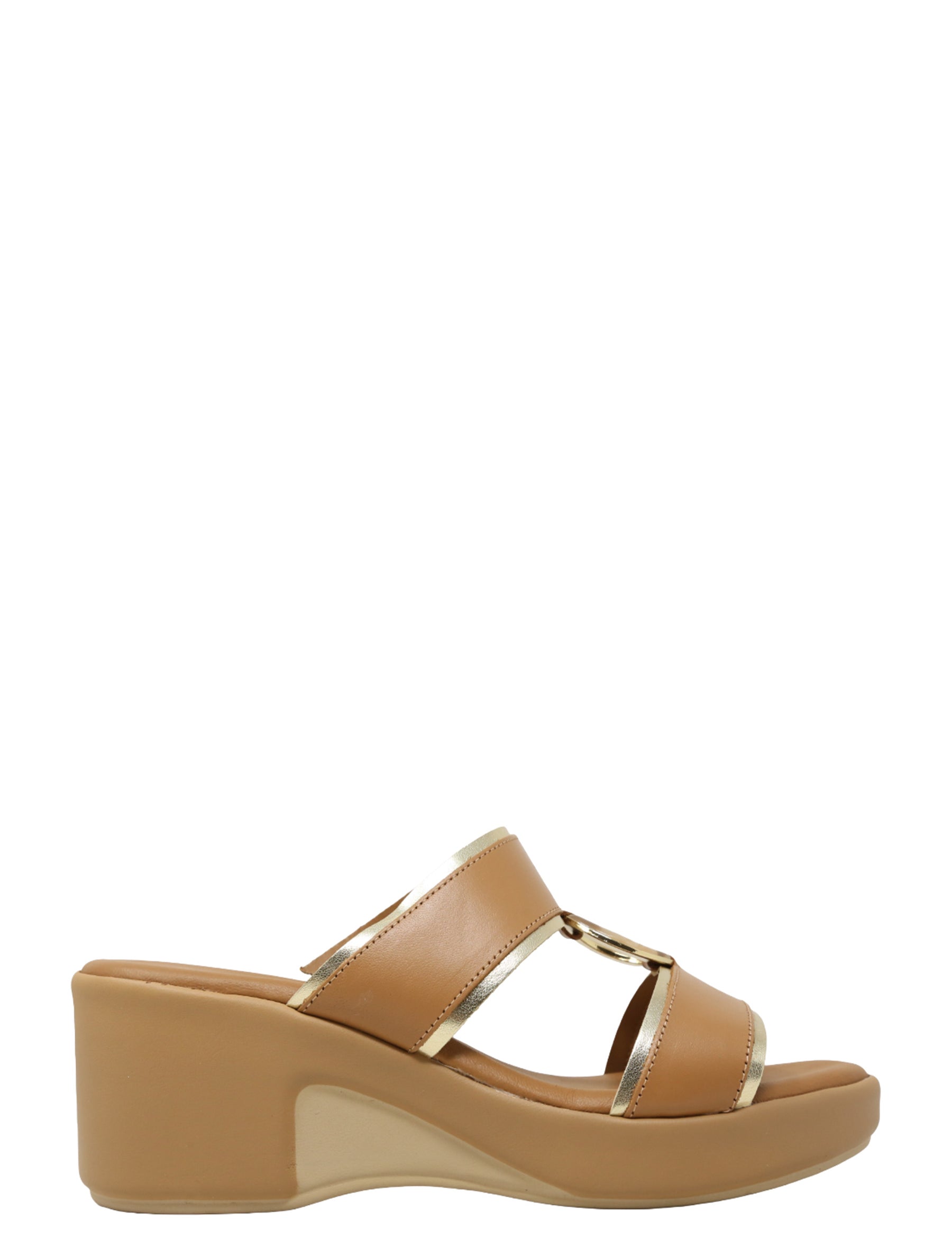 Sandali zeppa Marrone Valleverde