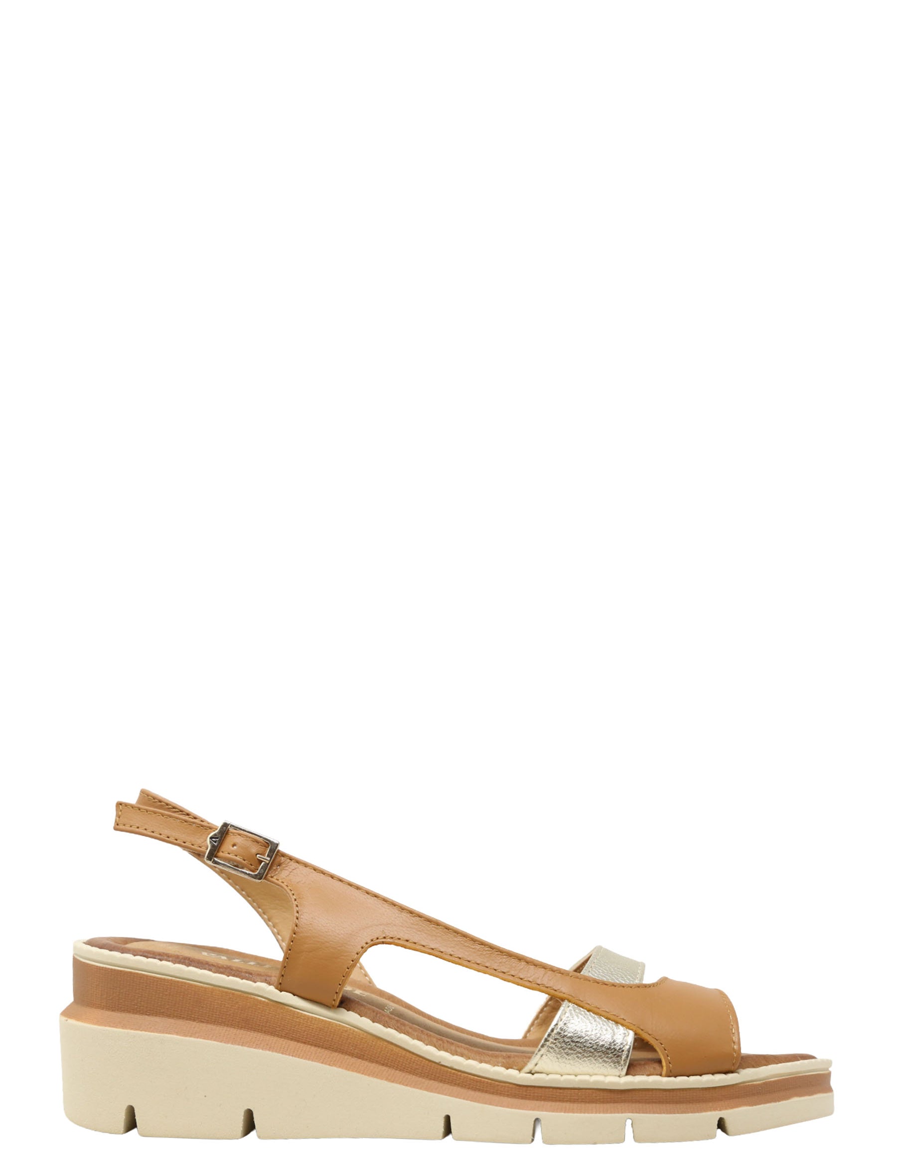 Sandali zeppa Marrone Valleverde