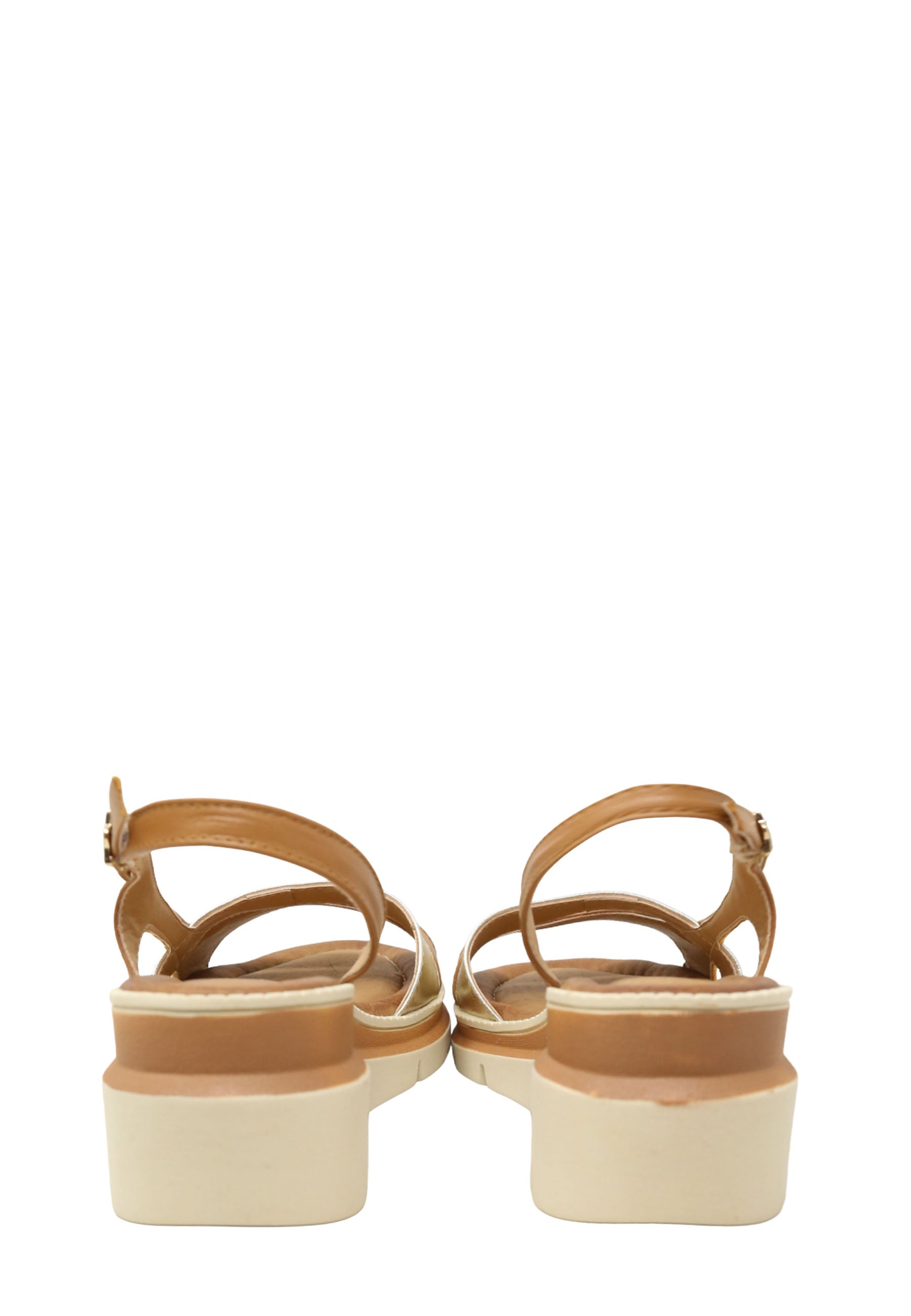 Sandali zeppa Marrone Valleverde
