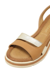 Sandali zeppa Marrone Valleverde