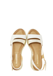Sandali zeppa Bianco Valleverde