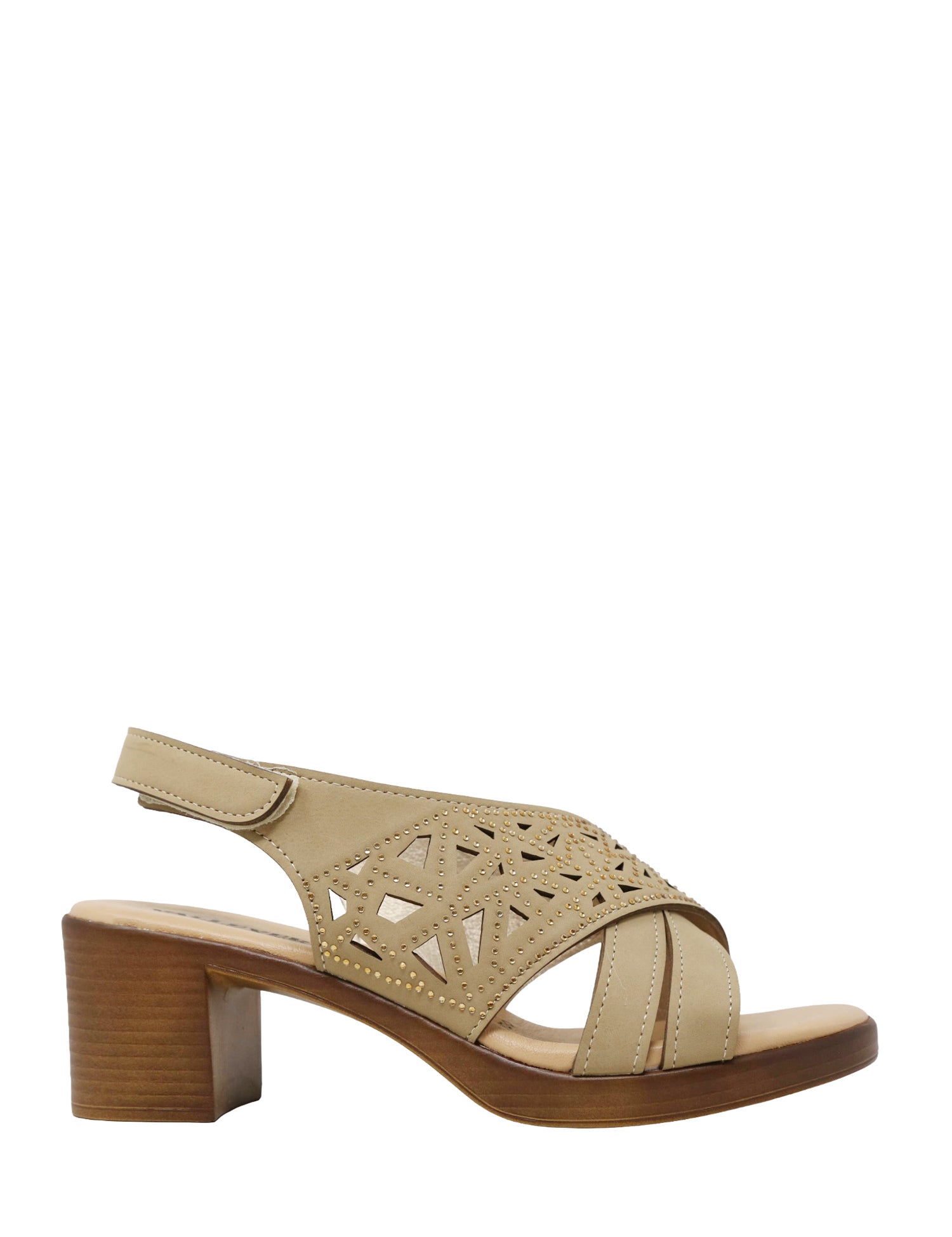 Sandali tacco Beige Valleverde