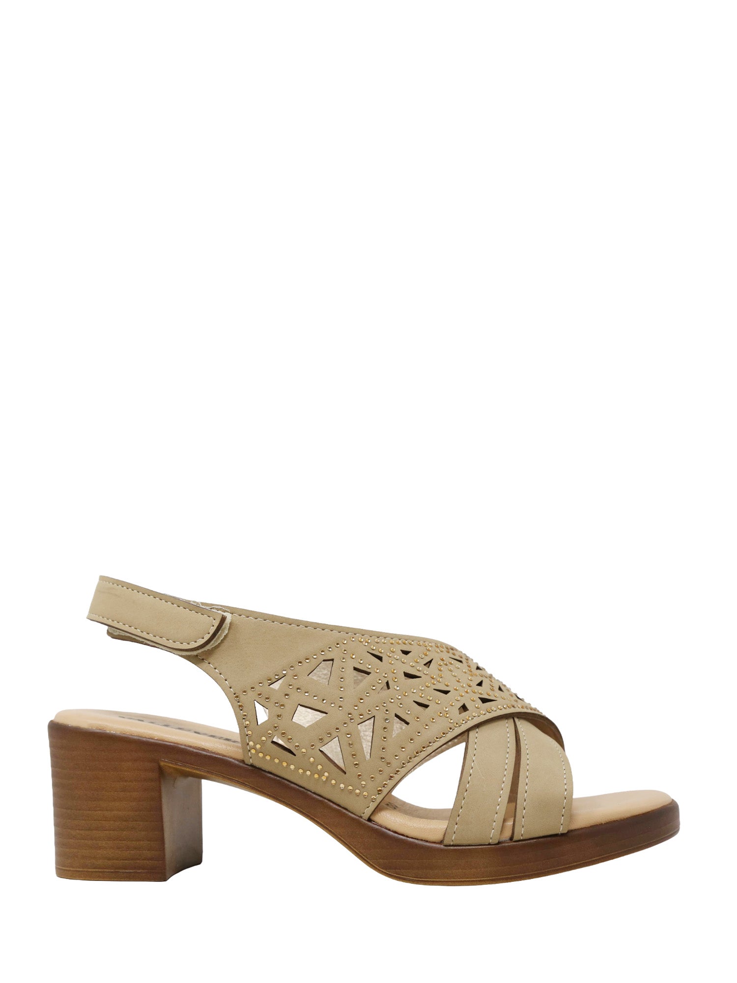 Sandali tacco Beige Valleverde