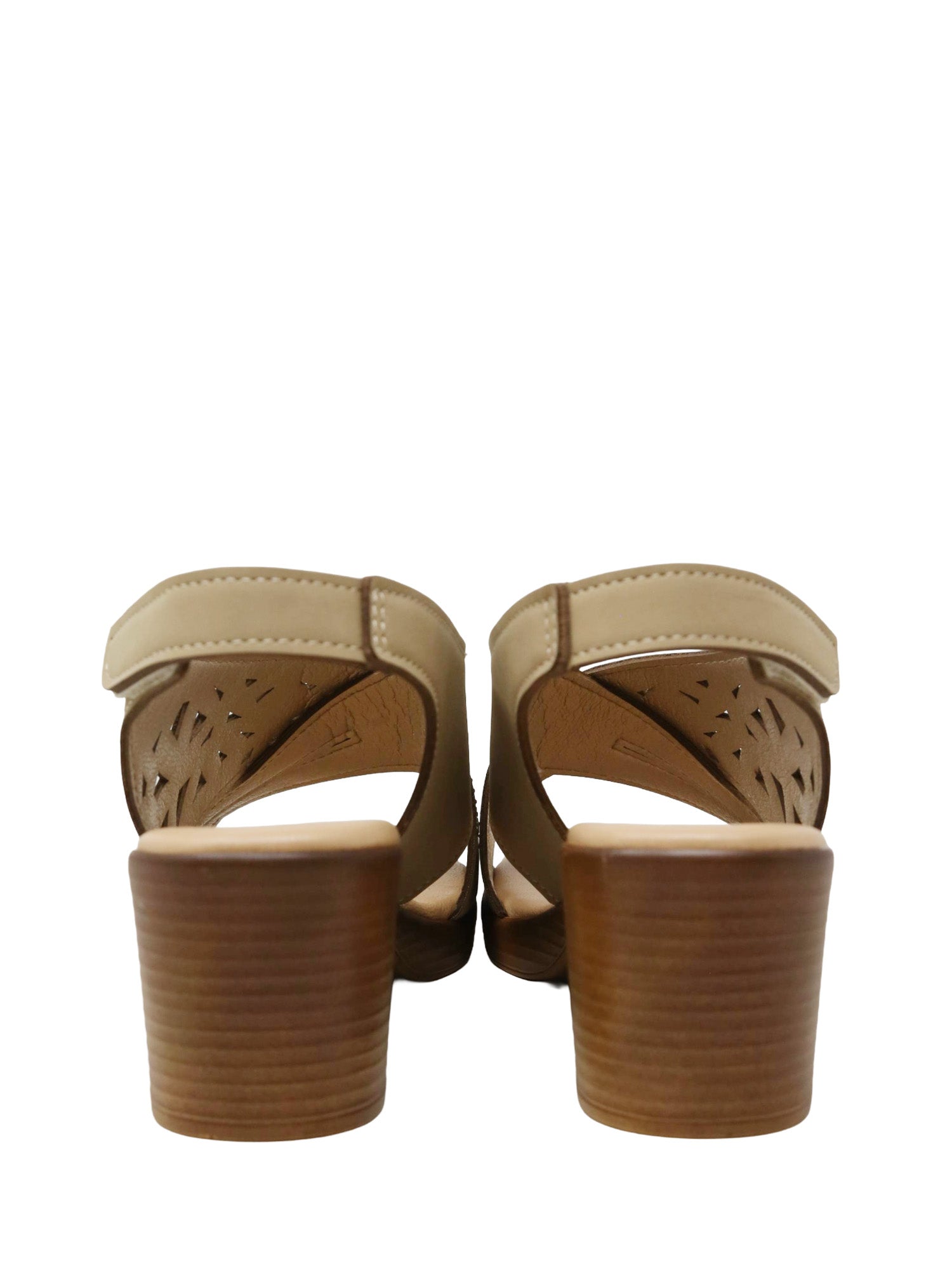 Sandali tacco Beige Valleverde