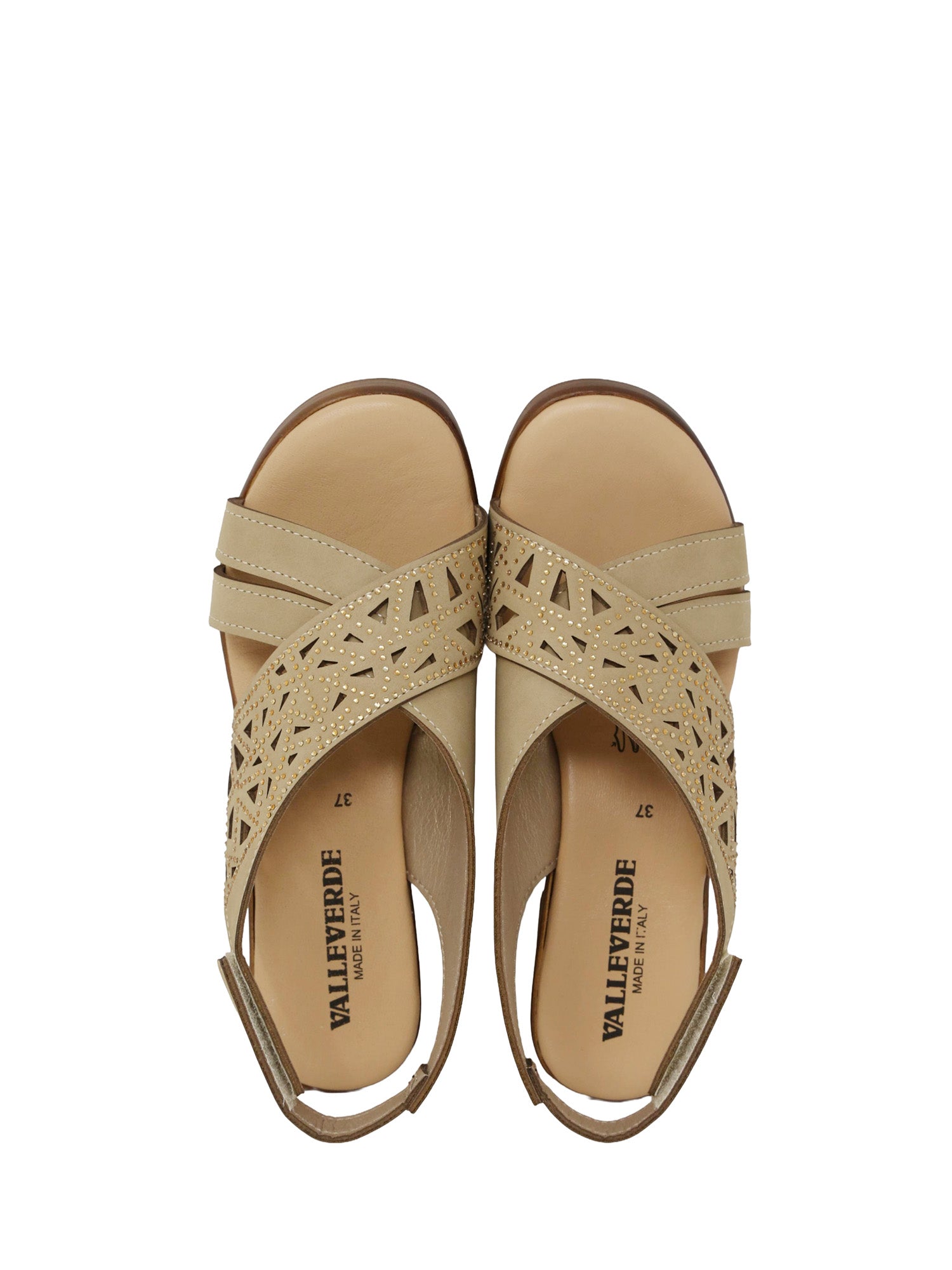 Sandali tacco Beige Valleverde
